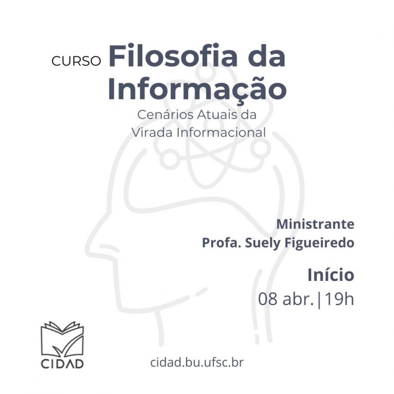 Cartaz do curso Filosofia da Informação: Cenários Atuais da Virada Informacional.